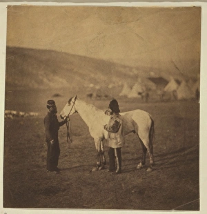 Colonel Clarke, Scots Greys, with the horse wounded at Bala Colonel Clarke, Scots Greys, with the horse wounded at Bala