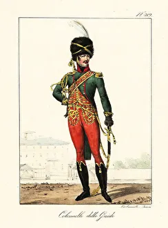 Domenico Cuciniello Prints: Colonel in the Mounted Chasseurs of the Imperial Guard