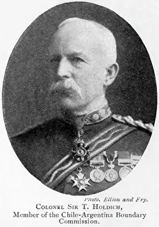 Colonel Sir Thomas Hungerford Holdich (1843 - 1929), English geographer and president of the Royal Geographical Society. Superintendent of Frontier Surveys in British India. Date: 1902
