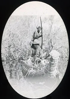 Colonial Persia, hunting in reed boats