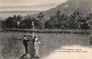 Acknowledging Gallery: Colonial troops acknowledge Royal Salute - Jamaica