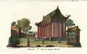 Colonnade Collection: Colonnade or peristyle of Yuanmingyuan pavilion