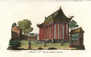 Ferrrario Prints: Colonnade or peristyle of Yuanmingyuan pavilion