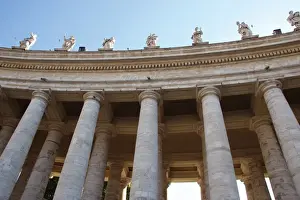 Bernini Prints: Colonnade of St. Peters Square of Vatican. Built by Bernini