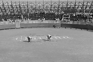 Bull Ring Collection: Colored sand advertisement, bullring, Matamoros, Tamaulipas