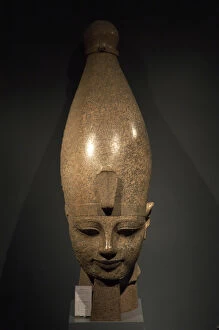 Amenophis Gallery: Colossal head of pharaoh Amenhotep III (Amenophis or Akhenat