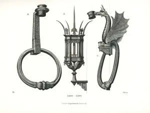 15thcentury Prints: Colossal iron lantern from the Palazzo Strozzi, Florence