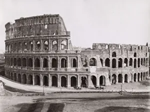Colosseum Prints: Colosseum with horse and cart, Rome Italy