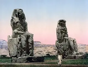Colossi Prints: The Colossi of Memnon, Egypt, circa 1890s