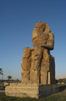 Amenhotep Gallery: Colossi of Memnon. Western colossus. Luxor. Egypt