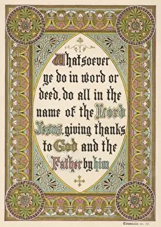 Texts Prints: Colossians Iii: 17