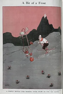 Kettle Prints: Colour illustration of skier in snow