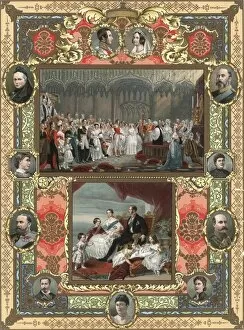 Royal Wedding Queen Victoria Gallery: Colour plate of the early life of Queen Victoria and Prince