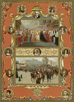 Images Dated 28th January 2008: Colour plate showing the coronation of Queen Victoria