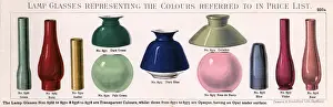 Glassware Prints: Colour slip of lamp glasses