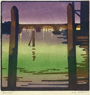 Colour Woodcut print