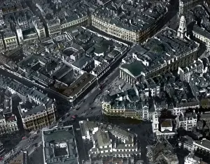Simmonds Prints: A coloured aerial view of the Bank of England London