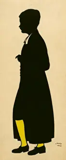 Christs Prints: Coloured silhouette of a boy in school uniform