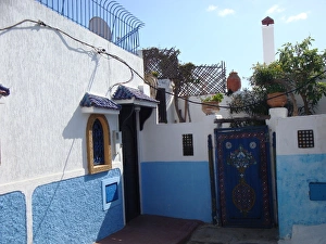 Images Dated 9th February 2012: Colourful Moroccan door in Rabat