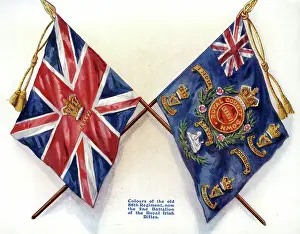 Nicknames Prints: Colours of old 86th Regiment, now 2nd Battalion Irish Rifles