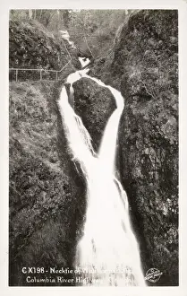 New Images From The Grenville Collins Collection Prints: Columbia River Highway, Oregon, USA - Wahkeena Falls