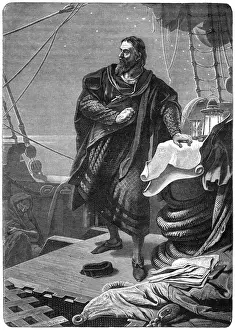 Claim Prints: Columbus First Sight of Land