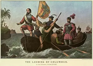 1492 Prints: Columbus and Men in Canoe Date: 1876
