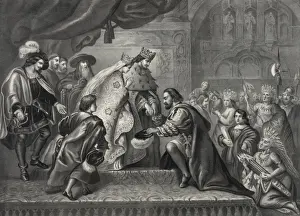Christopher Prints: Columbus reception by the King Ferdinand and Queen Isabella