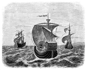 Christopher Prints: Columbus Ships on the First Voyage