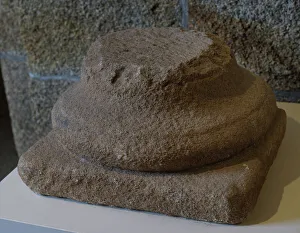 Galicia Prints: Column base. From the Roman Villa of Noville. Mugardos