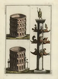 The column of Duilus and Roman ampitheatres