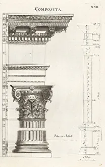Johann Franck Prints: Column and entablature in the Composite order
