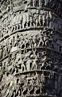 Sculpted Gallery: Column of Marcus Aurelius. 176-192 AD. Detail. Rome