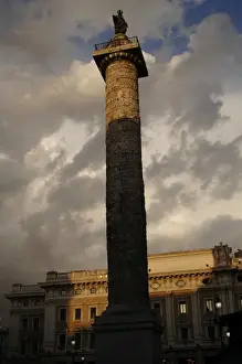 The Column of Marcus Aurelius. Piazza Colonna. Rome. Italy