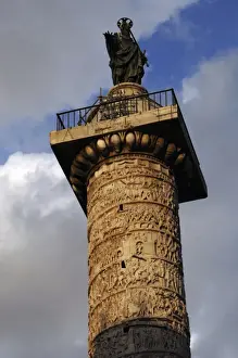 Spiral Prints: The Column of Marcus Aurelius. Piazza Colonna. Rome. Italy