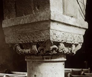 Detail of column, St Peters Church, Conisbrough, Doncaster