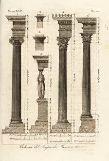 Images Dated 13th February 2020: Columns from the Temple of Minerva, Athens