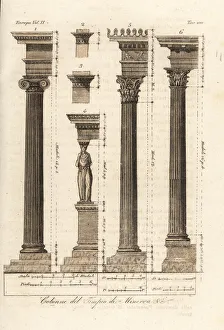 Images Dated 13th February 2020: Columns from the Temple of Minerva, Athens