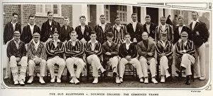 Images Dated 30th June 2020: Combined Cricket Teams photo - Old Alleynians versus Dulwich College. Date: 1934