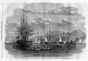 Opium Collection: Combined fleet in China, 1860