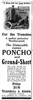 Rainproof Collection: Combined poncho and ground-sheet, WW1