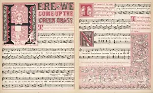 Here we come up the green grass, words and music