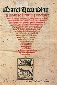 Titus Prints: Comedies, 1518 by Titus Maccius Plautus. Title cover