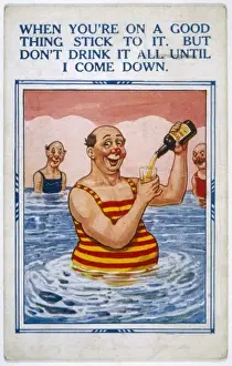Youre Prints: Comic Card / Drinks in Sea