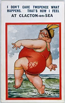 Clacton Gallery: Comic Card / Fat Lady