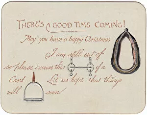 Comic pictogram on a Christmas card