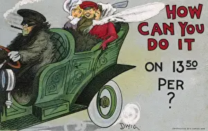 Chauffeur Prints: US Comic Postcard - How can you afford it?