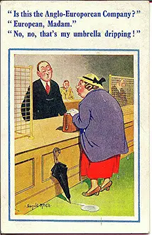 Puddle Prints: Comic postcard, Anglo-European Company Date: 20th century
