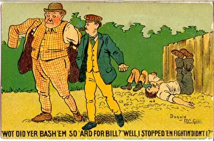 Aggressive Gallery: Comic postcard, Fight the good fight! Date: 20th century