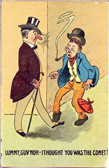 Comic postcard, Man with red nose - I thought you was the comet Comic postcard, Man with red nose - I thought you was the comet
